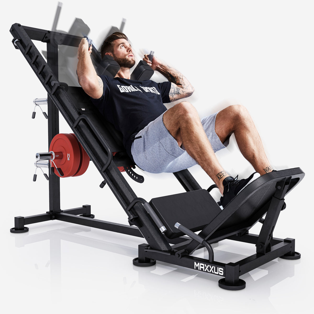 Jalkaprässi / hack-kyykkylaite 400 kg