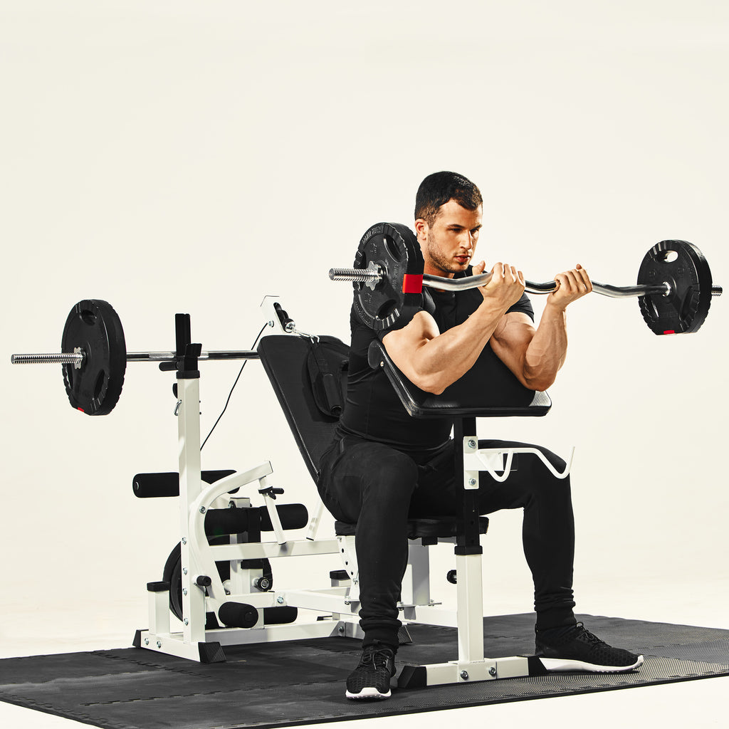 Monipuolinen kuntokeskus + 100 kg levytankosarja