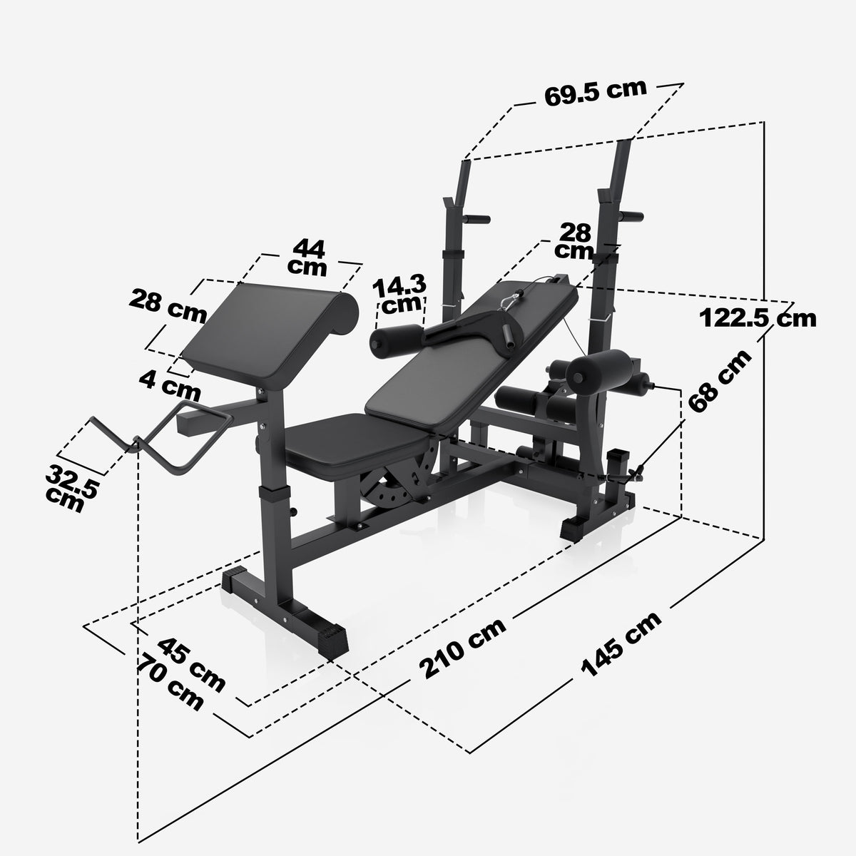 Monipuolinen treeniasema 100 kg Tri Grip painosetillä