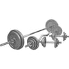 Levytankosarja 108 kg valurautaisilla levypainoilla