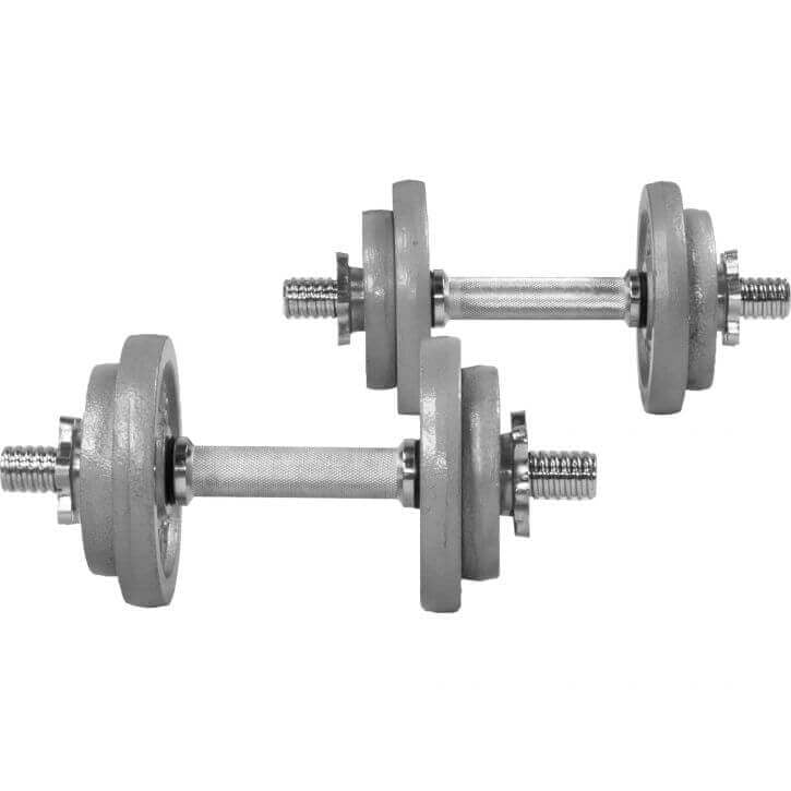 Valurautainen käsipainosetti 20 kg