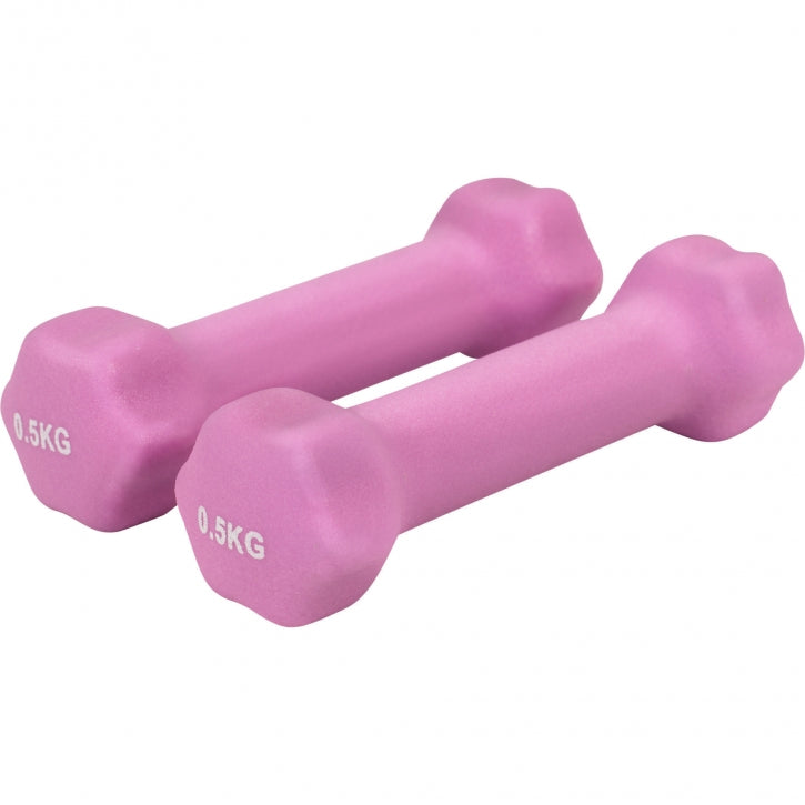 Aerobic-hexagonkäsipainot neopreenipinnoitteella