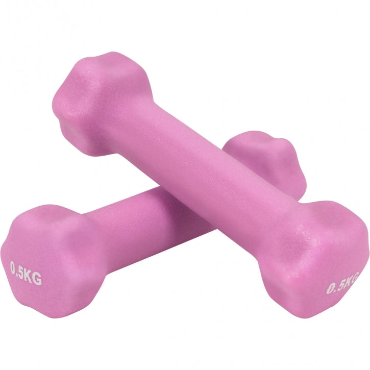 Aerobic-hexagonkäsipainot neopreenipinnoitteella