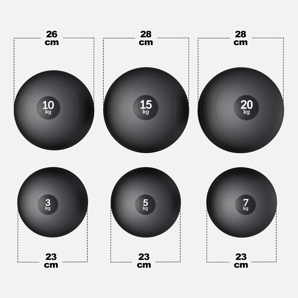 Slam Ball kuntopallo 3–20 kg, pitävä kumipinta