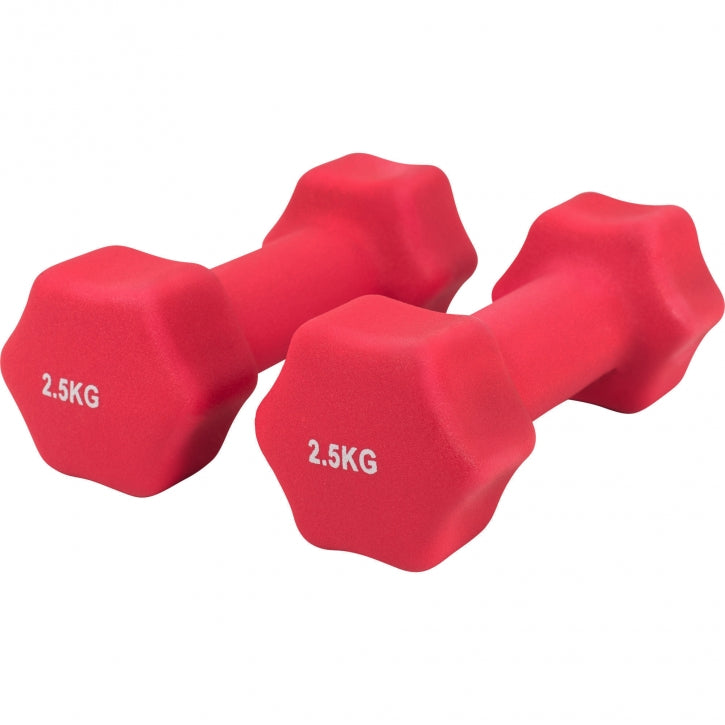Aerobic-hexagonkäsipainot neopreenipinnoitteella