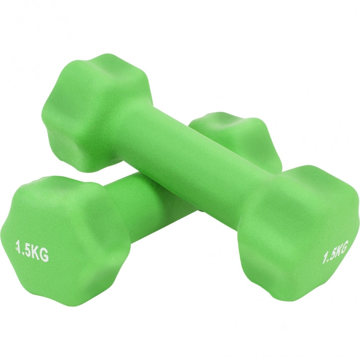 Aerobic-hexagonkäsipainot neopreenipinnoitteella