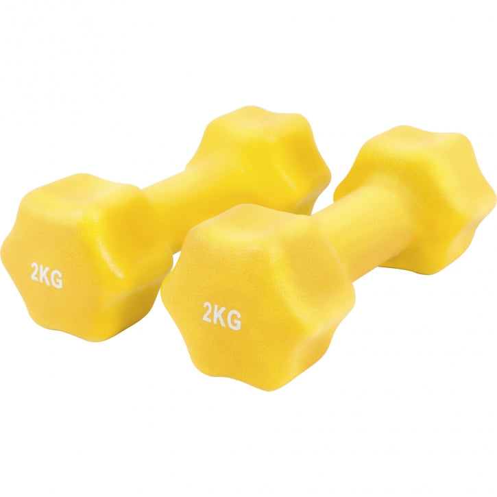 Aerobic-hexagonkäsipainot neopreenipinnoitteella