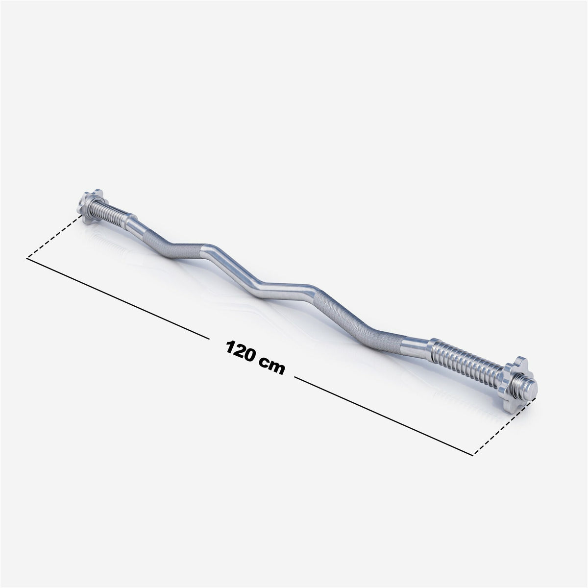 EZ-hauistanko 120 cm kierrelukoilla, kromi