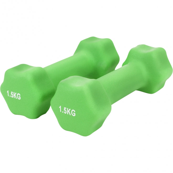 Aerobic-hexagonkäsipainot neopreenipinnoitteella