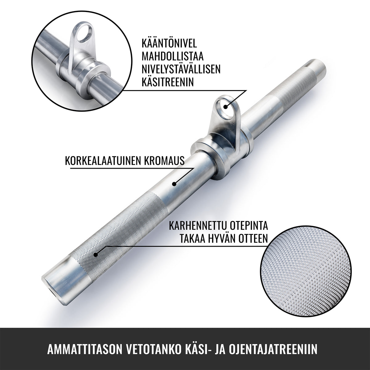 Pyörivä suora vetotanko taljaan 50 cm