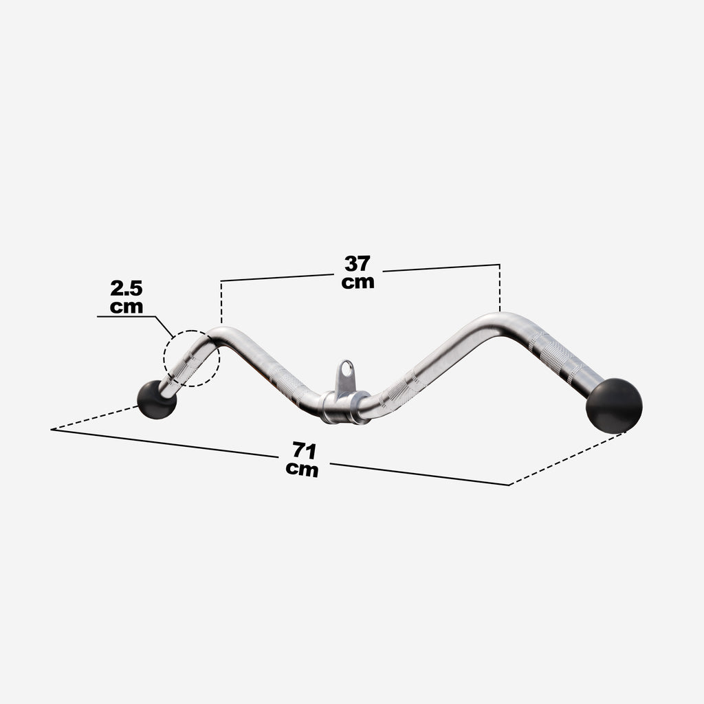 Leveä curl-tanko taljaan 75 cm