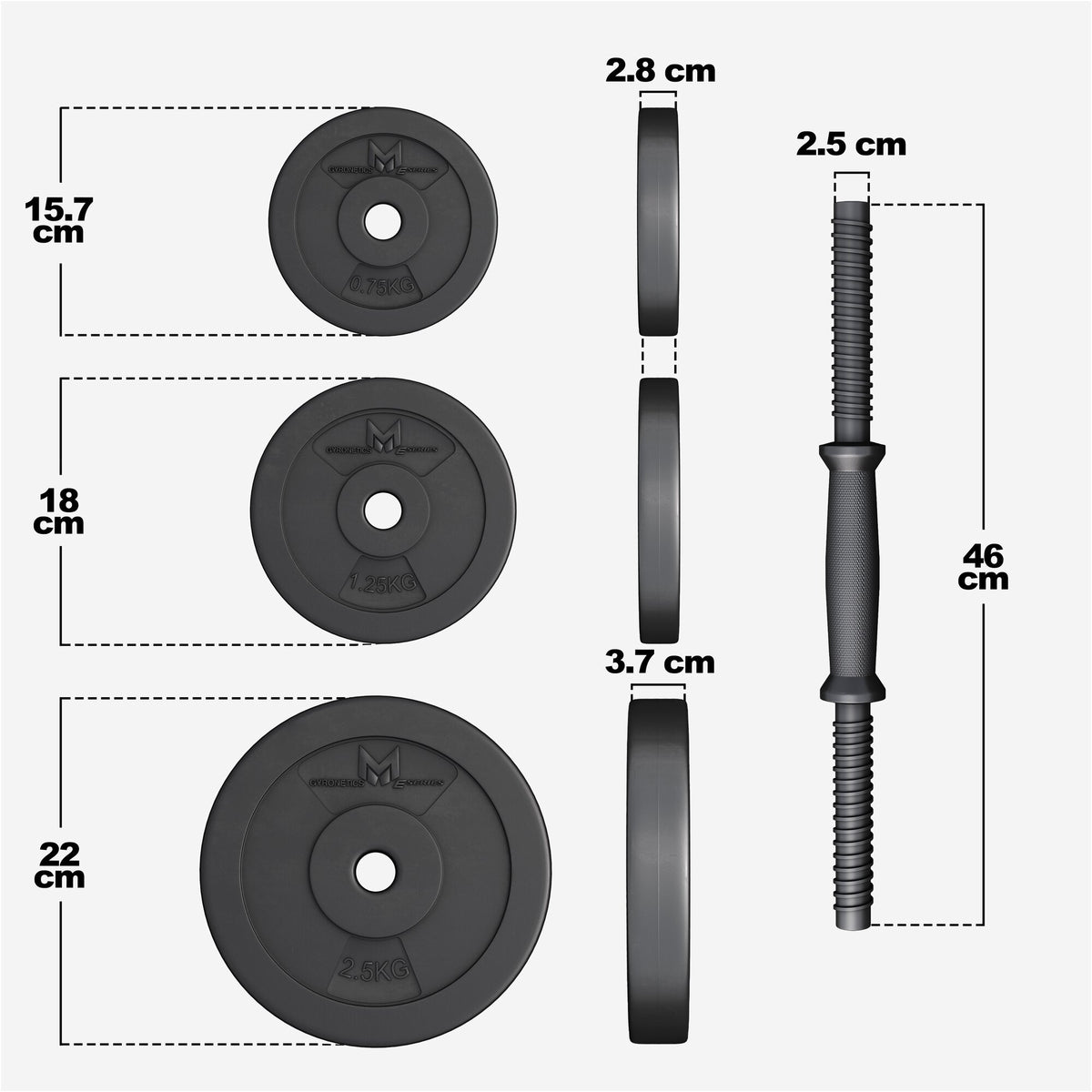 Säädettävä käsipainosarja 30 kg