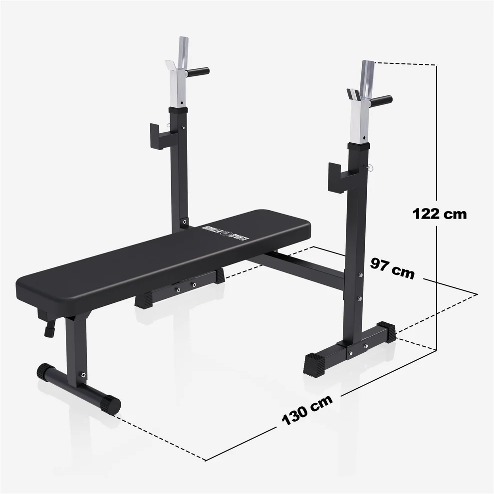 Taitettava painonnostopenkki + 70 kg levytankosarja