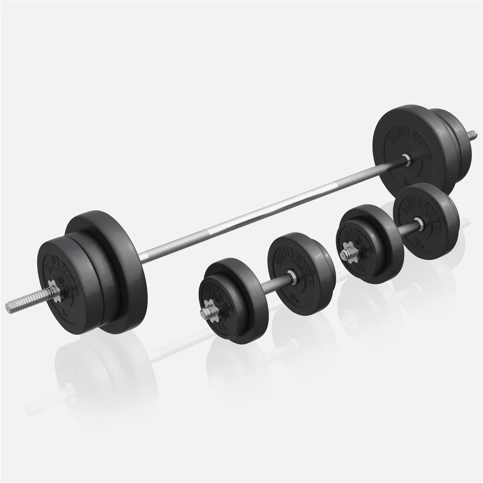 Taitettava painonnostopenkki + 70 kg levytankosarja