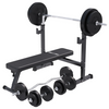 Taitettava painonnostopenkki + 100 kg levytankosarja