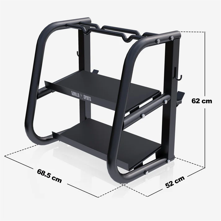2-Tasoinen käsipainoteline max 300 kg