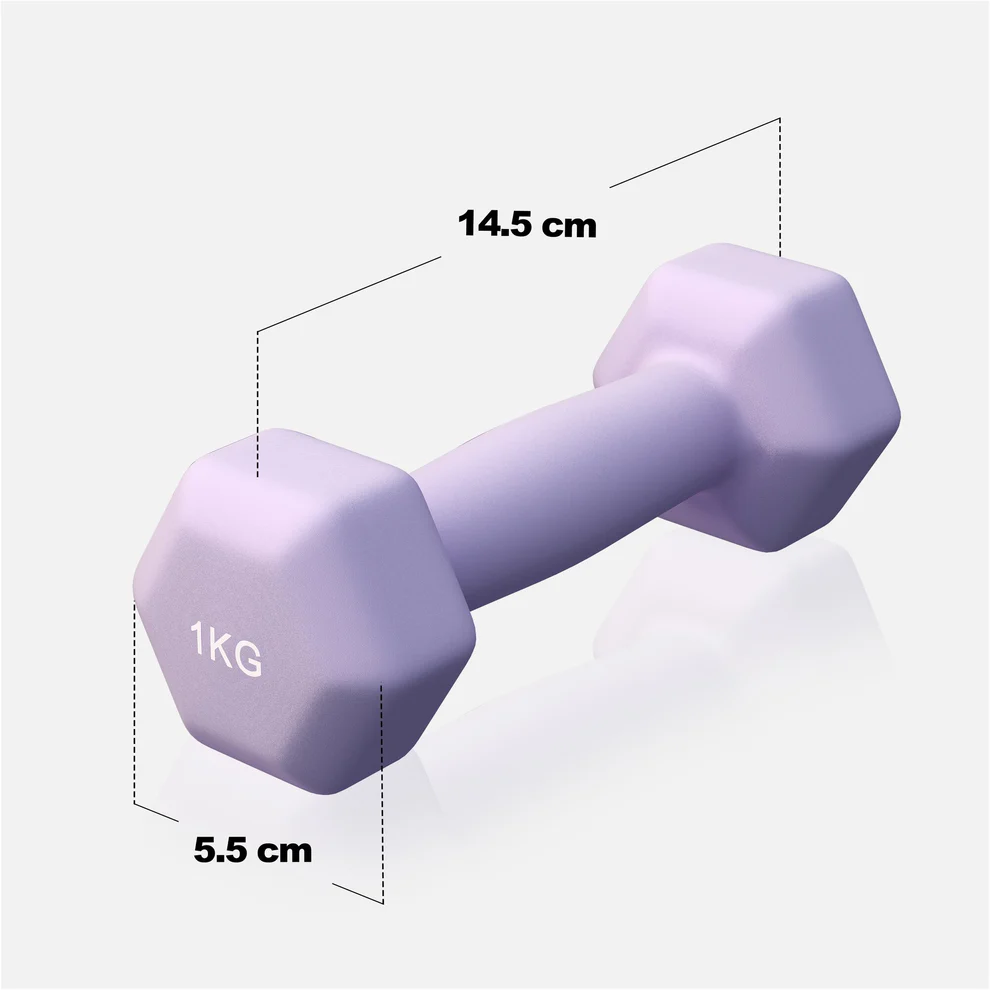 Neopreenikäsipainot 1 kg / 2 kpl, lila
