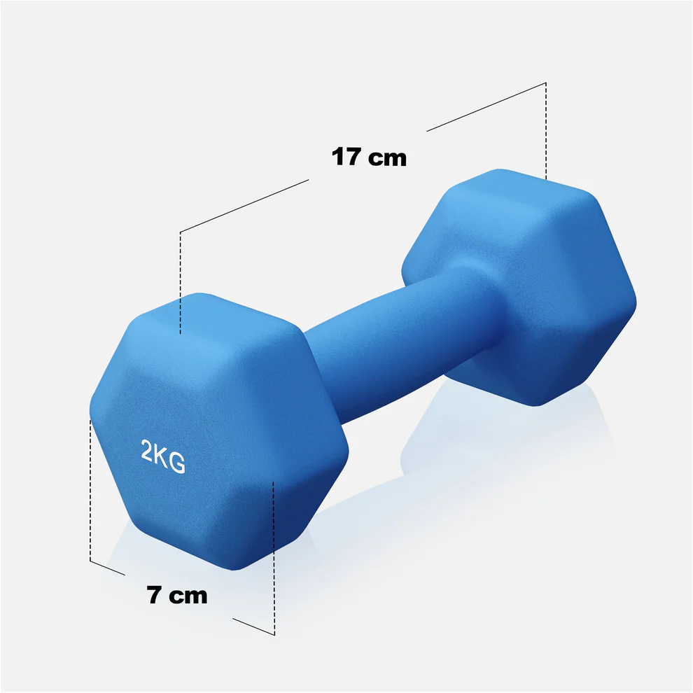 Neopreenikäsipainot 2 kg / 2 kpl, sininen