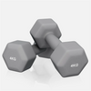 Neopreenikäsipainot 4 kg, 2 kpl, harmaa