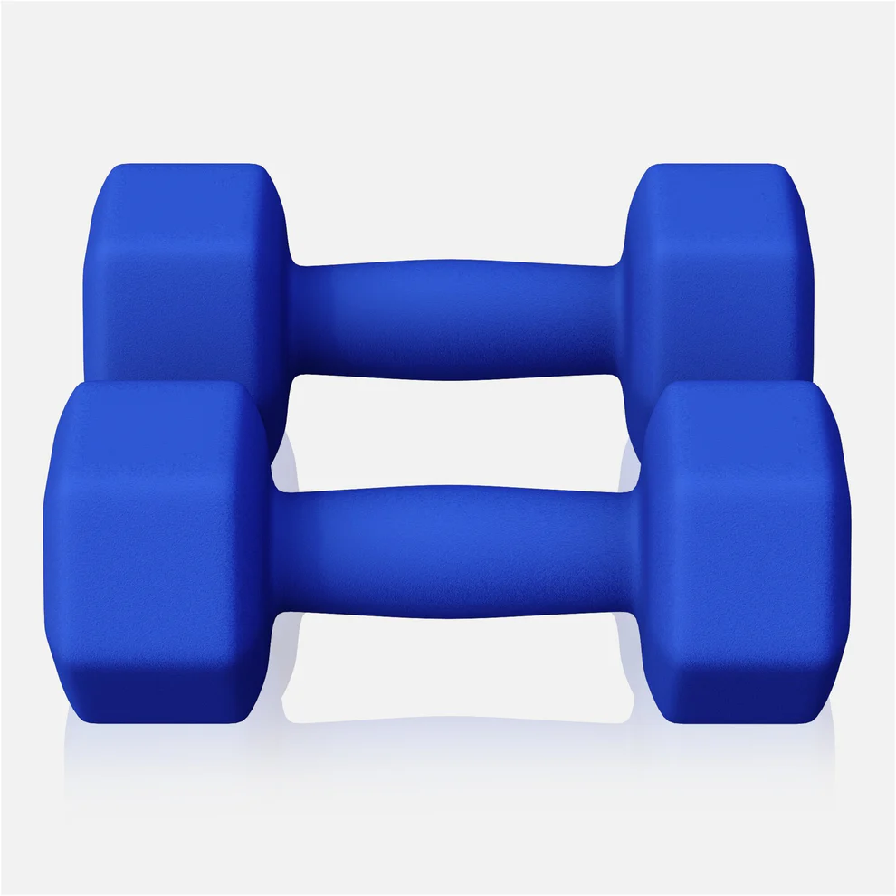 Neopreenikäsipainot 5 kg, 2 kpl, laivastonsininen