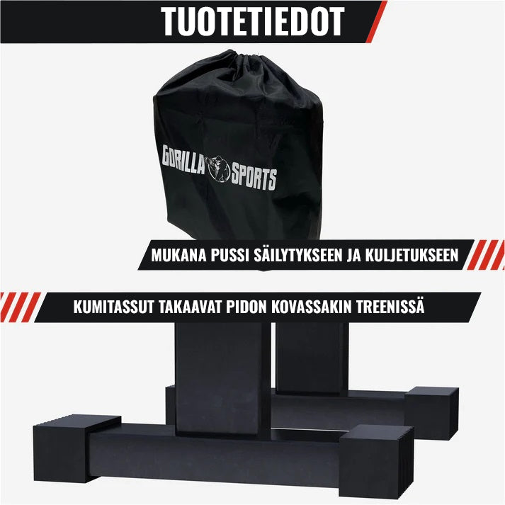 Punnerruskahvat puu/teräs 2 kpl