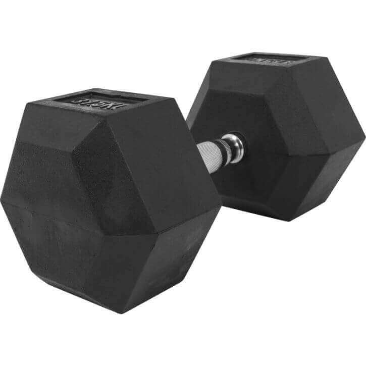 Hexagon- käsipaino 2,5-25kg, kumipinnoitettu valurauta (pikatoimitus)