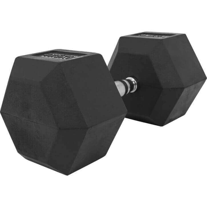 Hexagon- käsipaino 2,5-25kg, kumipinnoitettu valurauta (pikatoimitus)