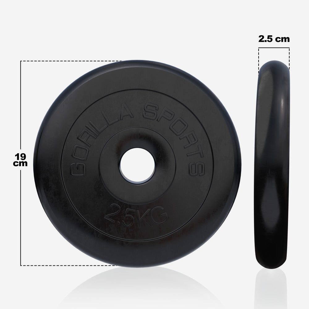 Kumipäällysteinen levypaino 2,5 kg, 30 mm