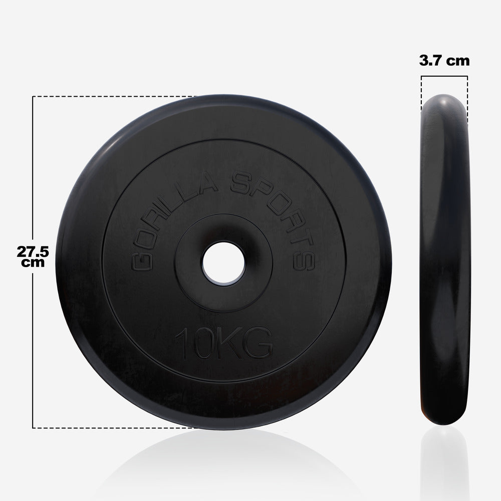 Kumipäällysteinen levypaino 10 kg 30 mm