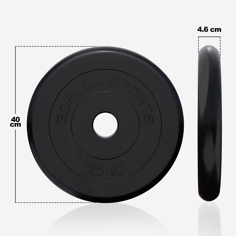 Kumipäällysteinen levypaino 25 kg 30 mm