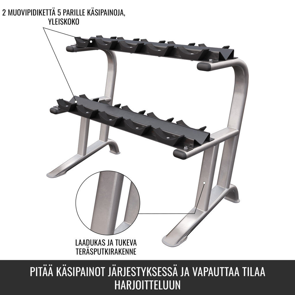 Pro-sarjan 2-tasoinen käsipainoteline
