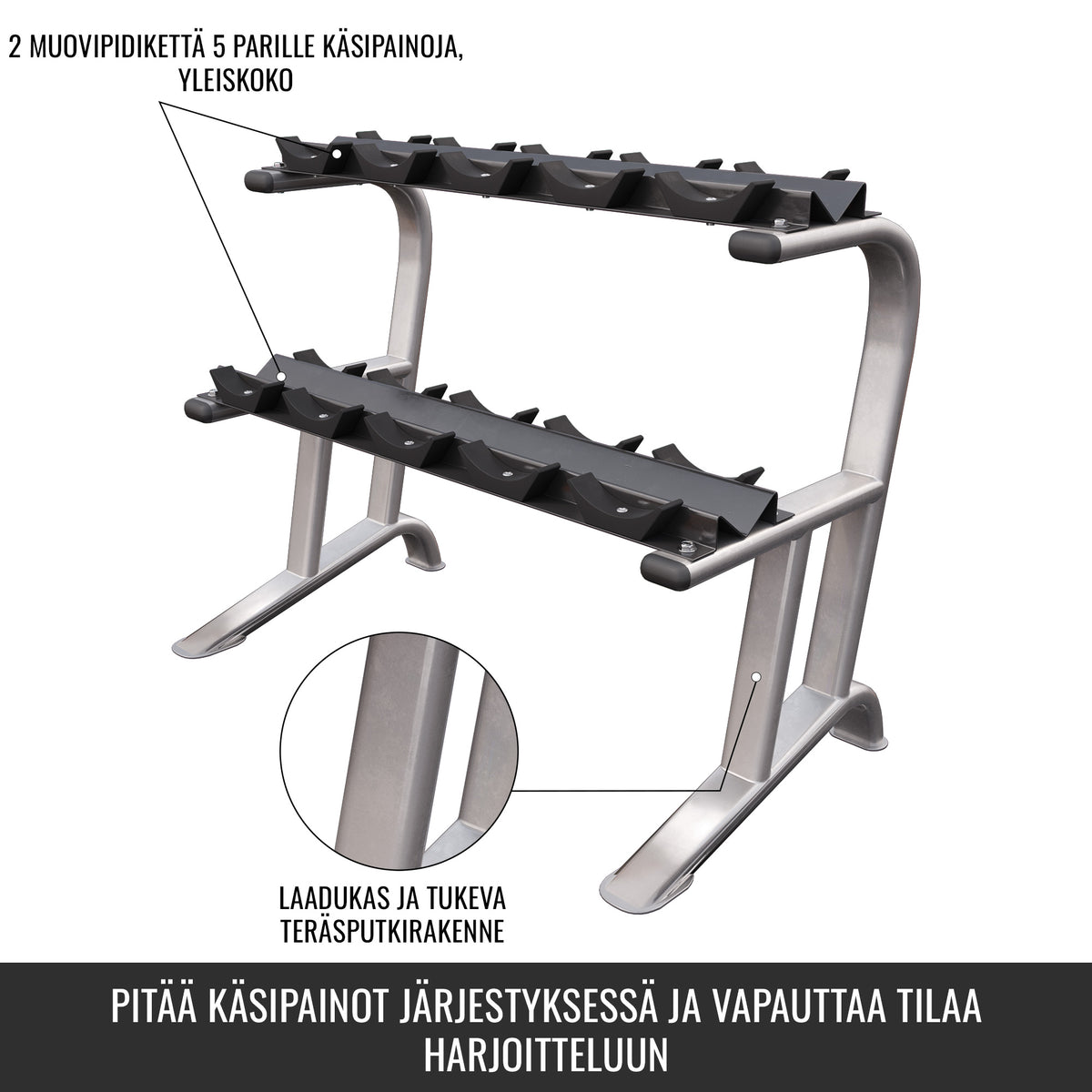 Pro-sarjan 2-tasoinen käsipainoteline