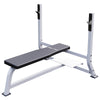 Leveä painonnostopenkki max 250 kg, valkoinen