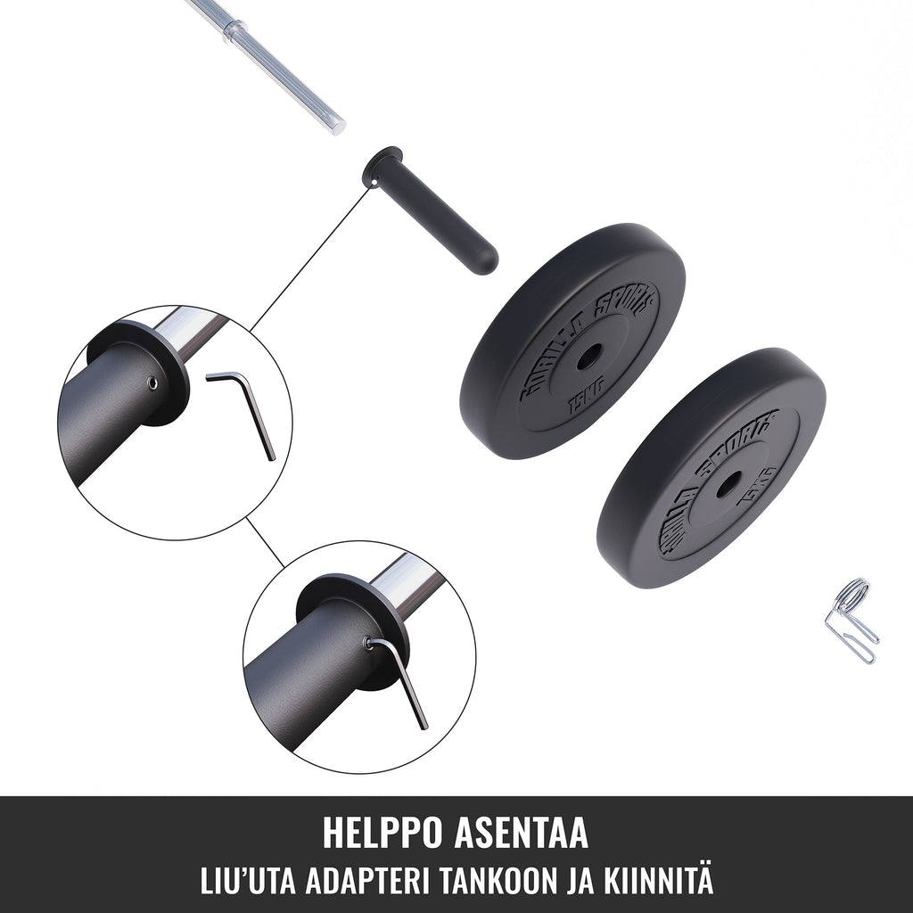 Levytankoadapterit 50 mm painoille 2 kpl
