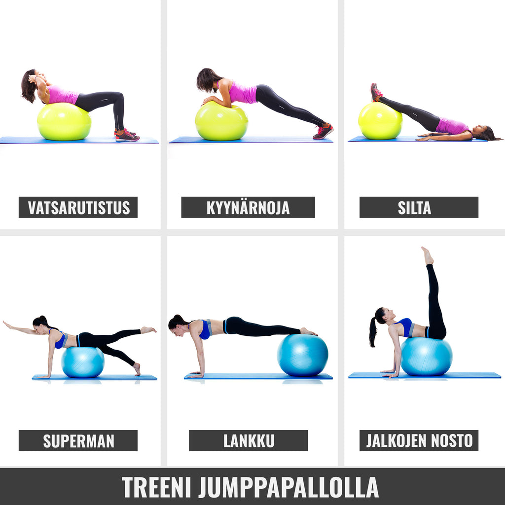 Jumppapallo 55 cm pumpulla