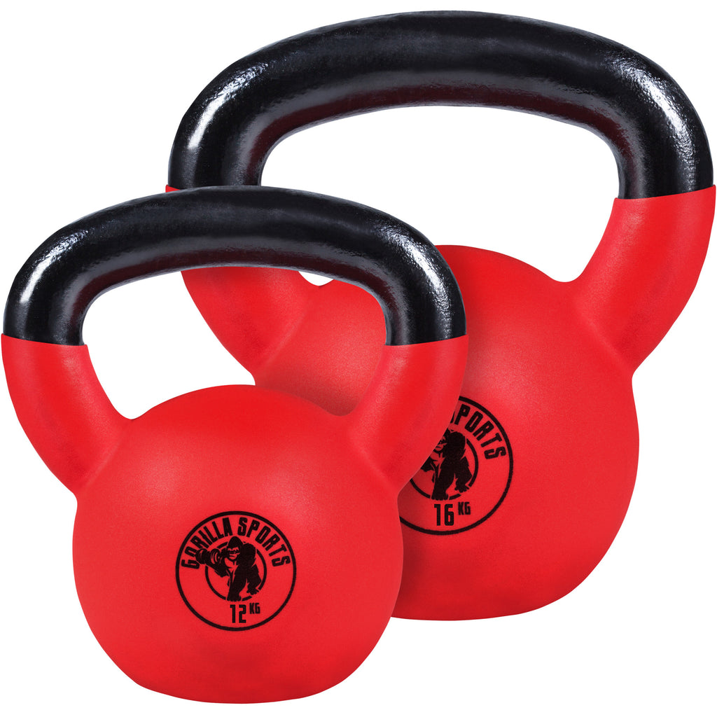 Pro kahvakuulapaketti 12 kg + 16 kg neopreenipinnoitteella