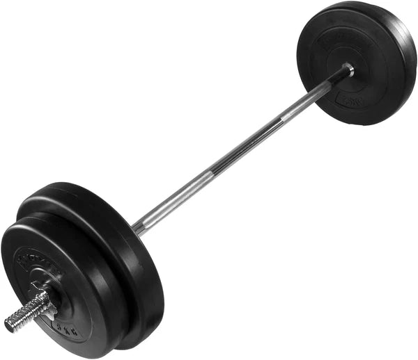 Levytankosetti 30–60 kg muovipäällysteisillä levypainoilla