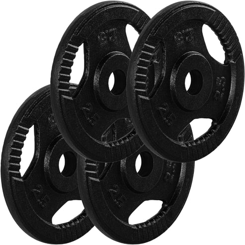 Valurautaiset Tri Grip -levypainot 30/31 mm, 2–30 kg