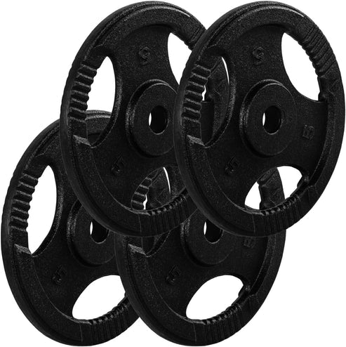 Valurautaiset Tri Grip -levypainot 30/31 mm, 2–30 kg