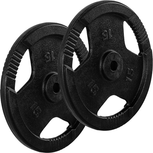 Valurautaiset Tri Grip -levypainot 30/31 mm, 2–30 kg