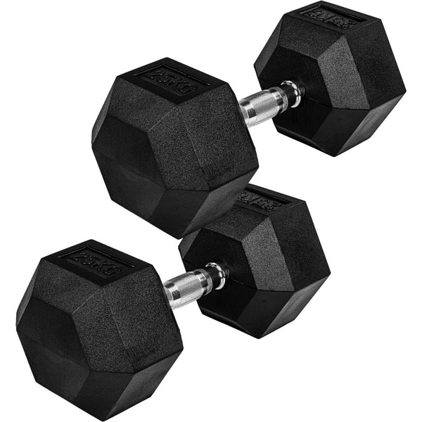Hexagon-käsipainopari 4–60 kg kumipinnoitteella