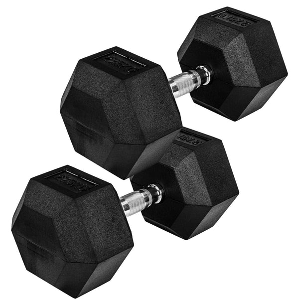 Hexagon-käsipainopari 4–60 kg kumipinnoitteella