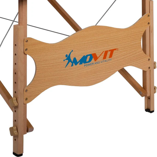 Taitettava hierontapöytä 80 cm – musta/valkoinen