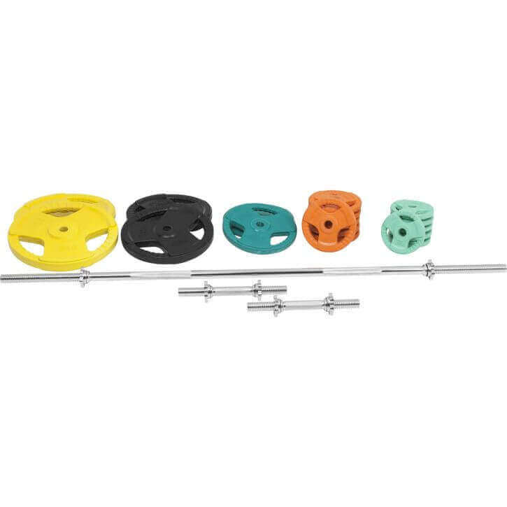 Kumipinnoitteinen levytankosarja 100 kg 30 mm