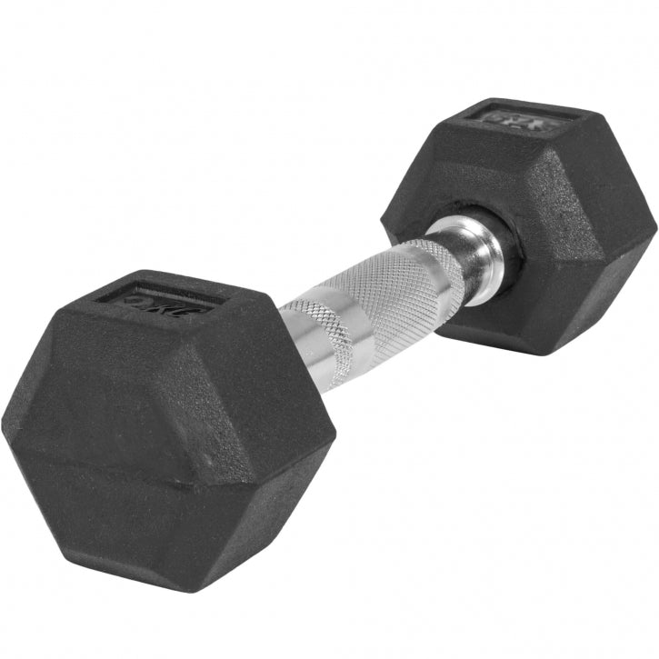 Hex-käsipaino 2-50 kg kumipinnoitteella
