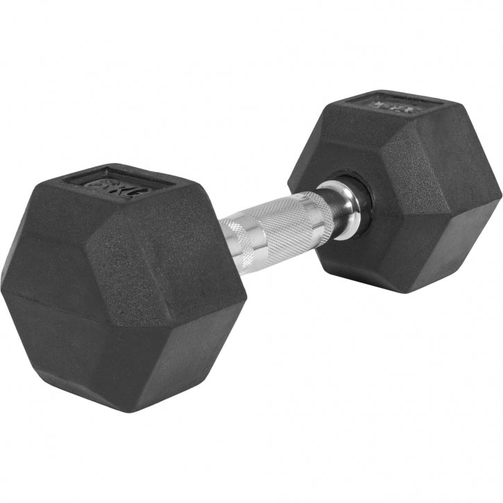 Hex-käsipaino 2-50 kg kumipinnoitteella