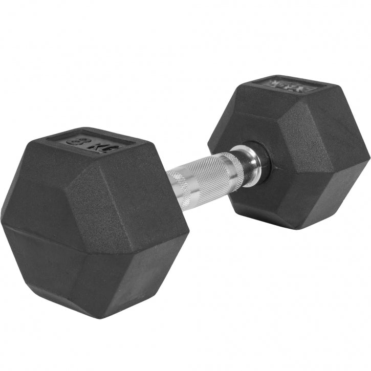 Hex-käsipaino 2-50 kg kumipinnoitteella