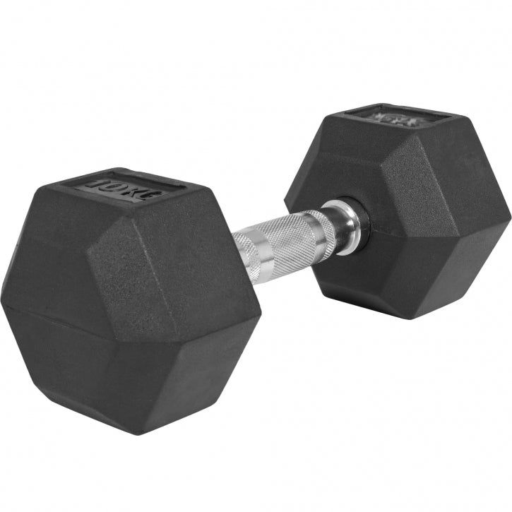 Hex-käsipaino 2-50 kg kumipinnoitteella