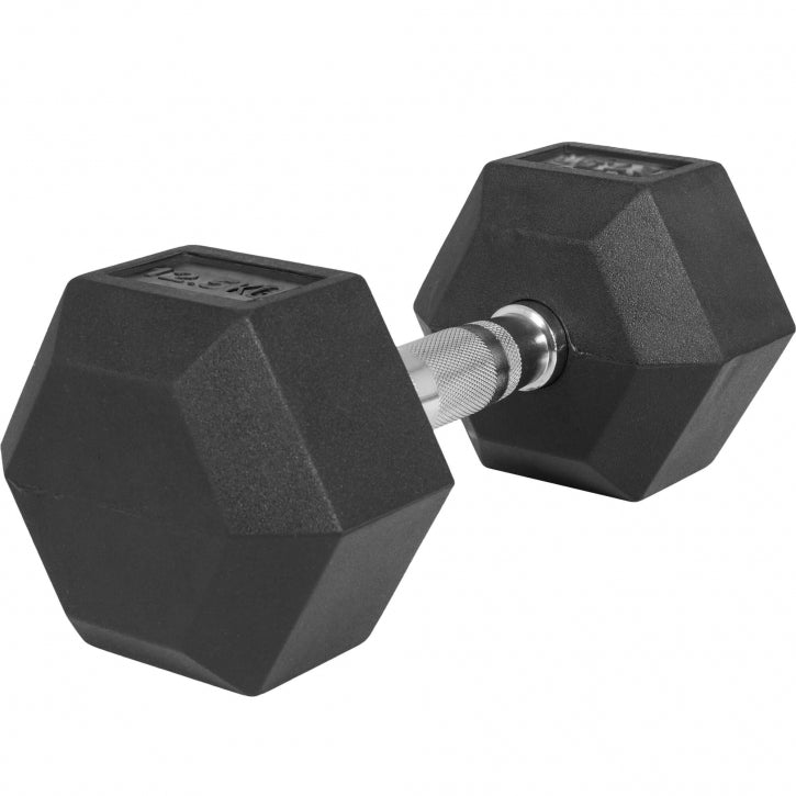 Hex-käsipaino 2-50 kg kumipinnoitteella