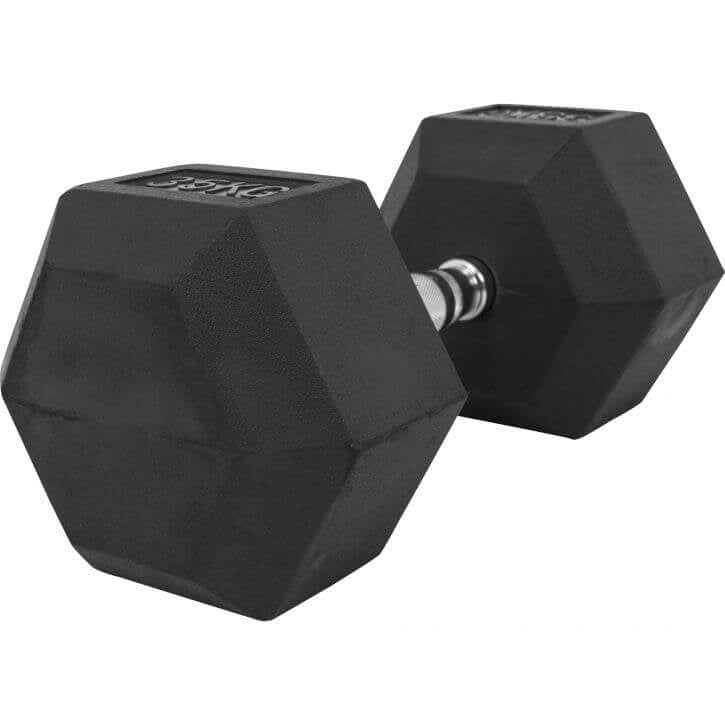 Hex-käsipaino 2-50 kg kumipinnoitteella